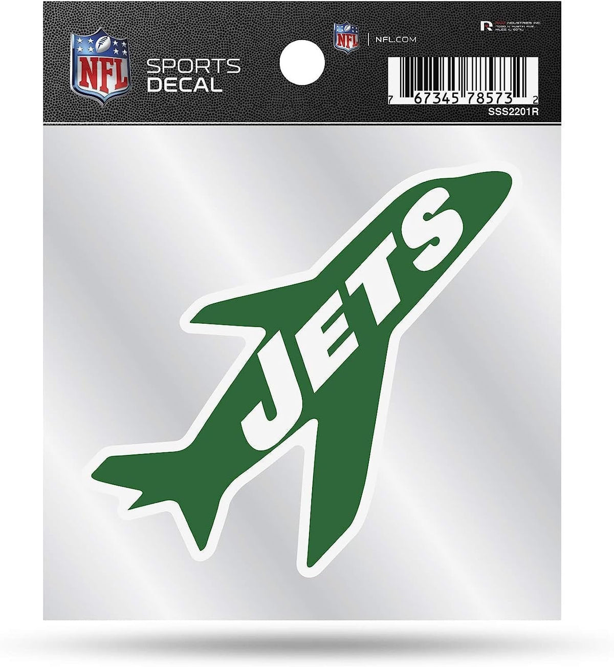 New York Jets 4x4 Inch Die Cut Decal Sticker, Retro Logo, Clear Backing 1