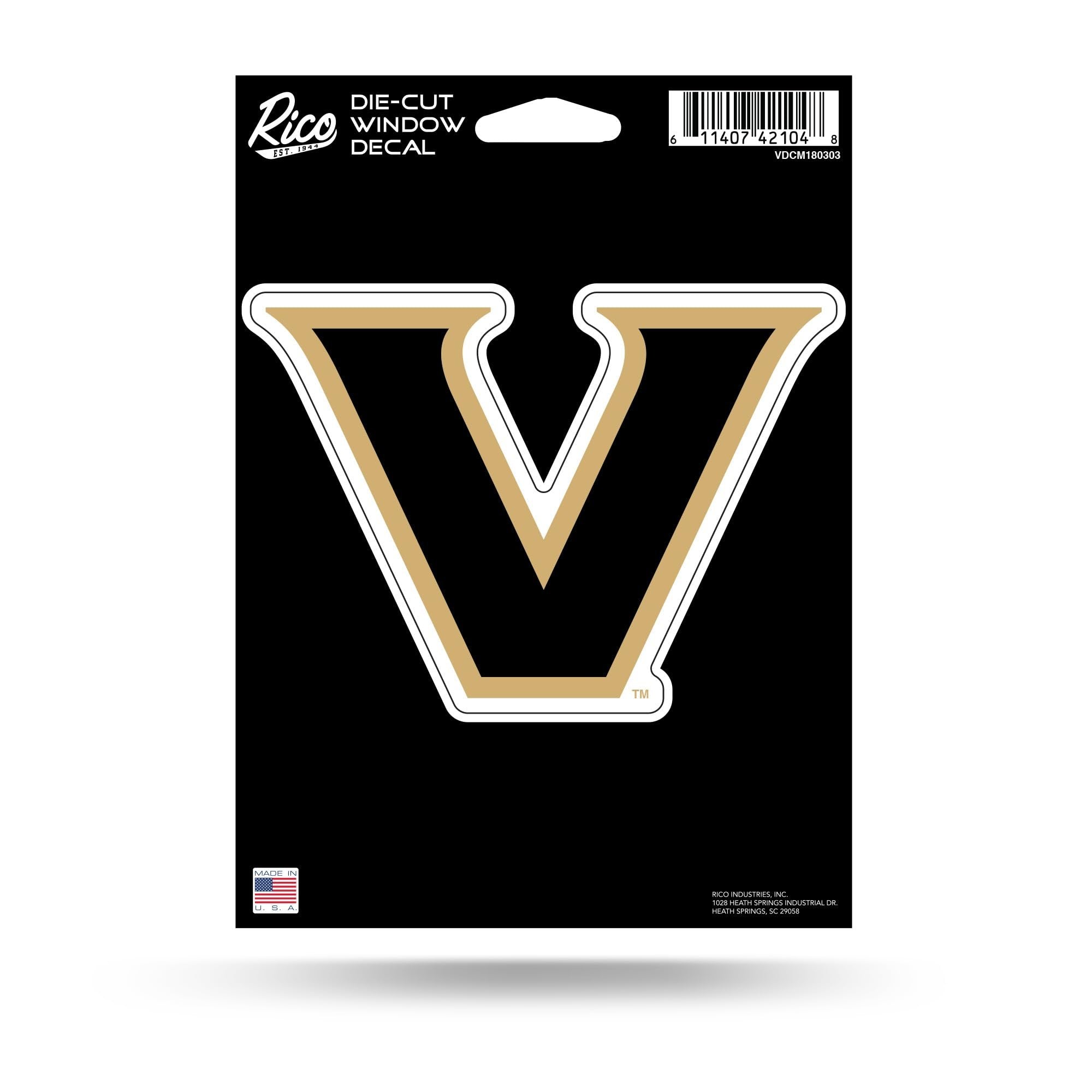Rico Industries NCAA Vanderbilt Commodores 5" x 7" Vinyl Die-Cut Decal - Car/Truck/Home Accessory