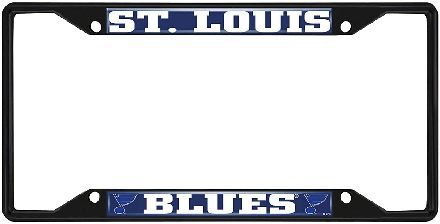 FANMATS 31391 St. Louis Blues Metal License Plate Frame Black Finish