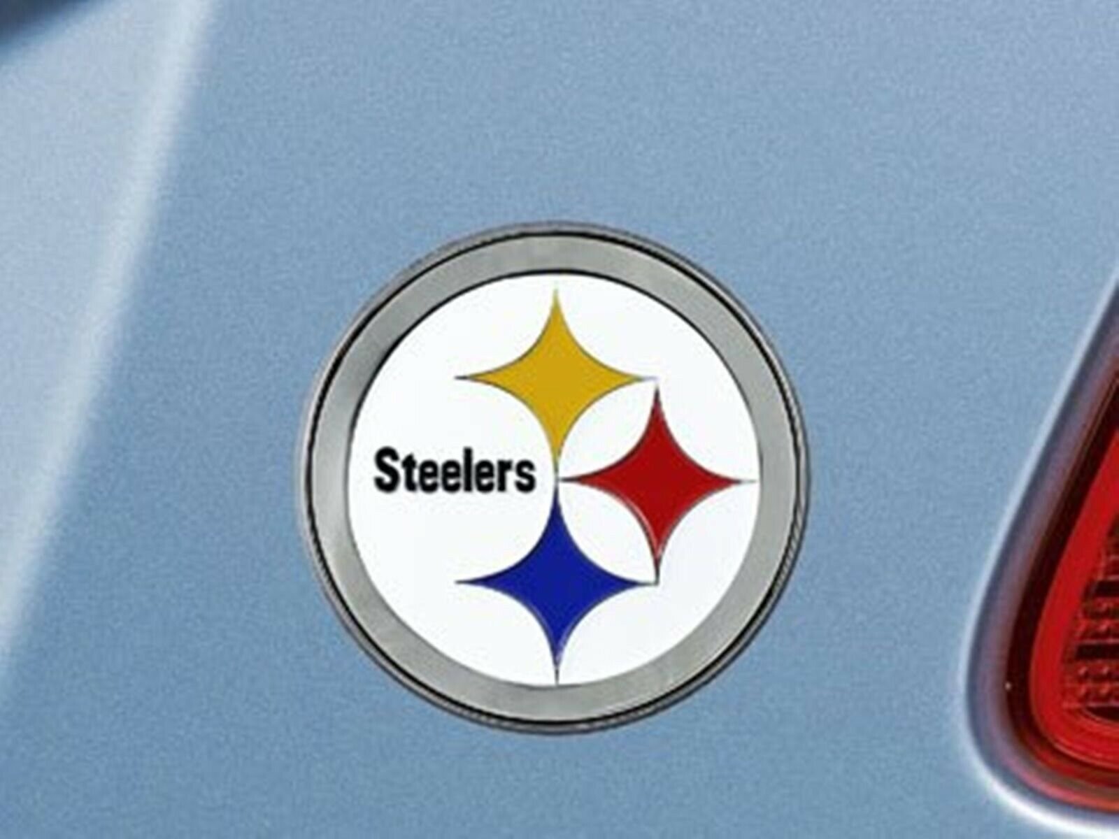 Pittsburgh Steelers Premium Solid Metal COLOR Auto Emblem Raised Decal Football 1