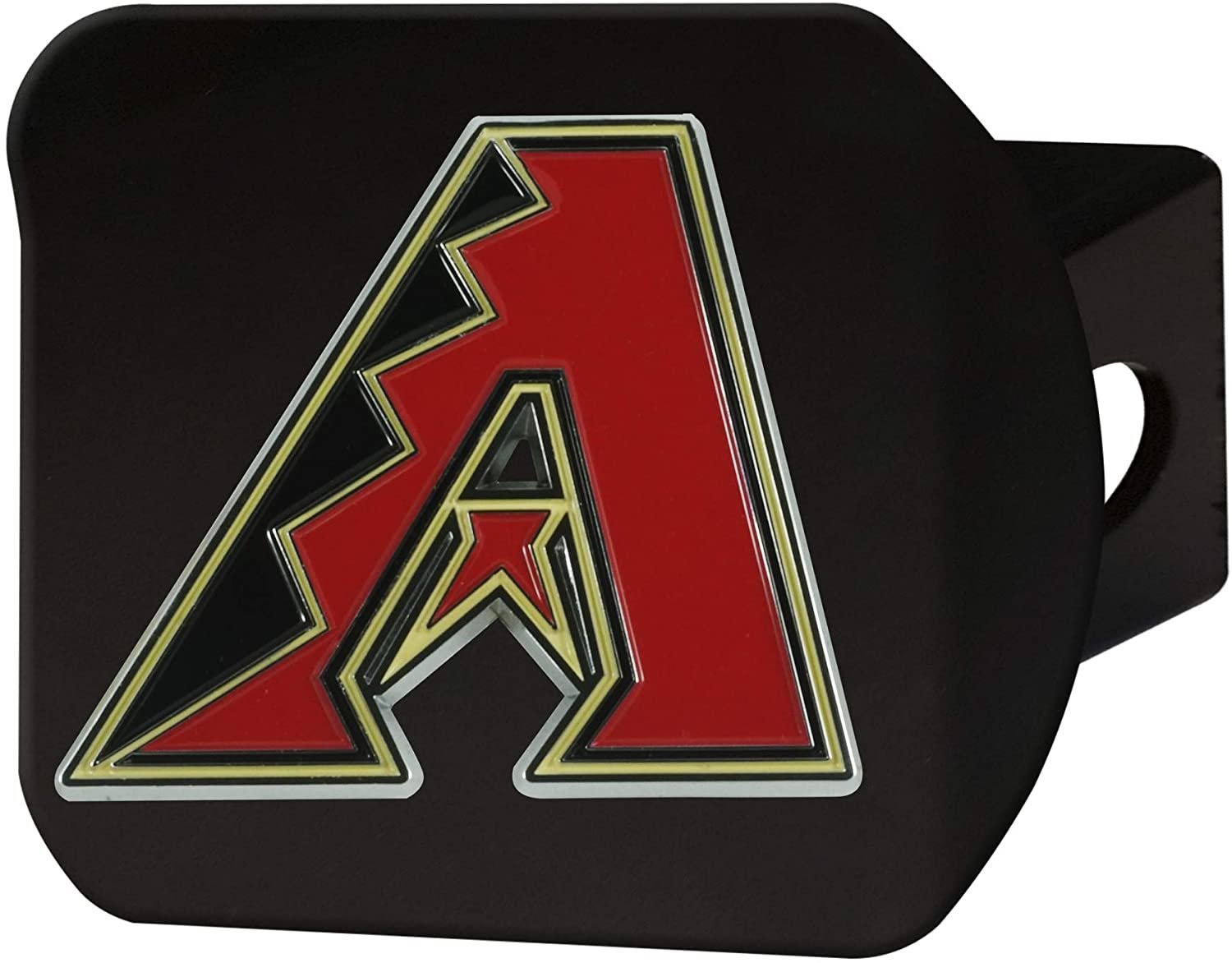 Arizona Diamondbacks Hitch Cover Black Solid Metal with Raised Color Metal Emblem 2" Square Type III