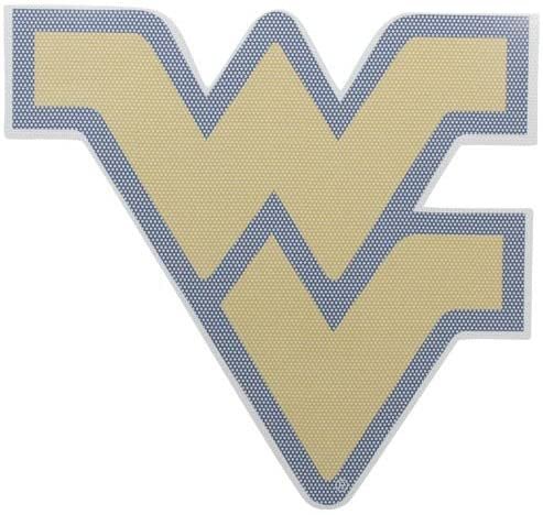 West Virginia University Mountaineers 8 Inch Preforated Window Film Decal Sticker, One-Way Vision, Adhesive Backing 2