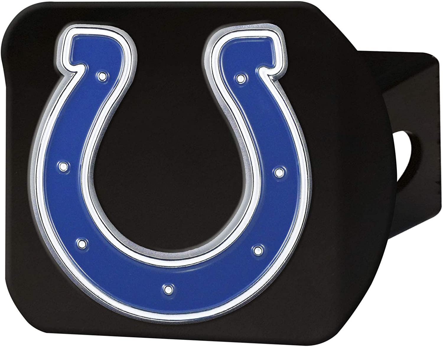 Indianapolis Colts Hitch Cover Black Solid Metal with Raised Color Metal Emblem 2" Square Type III
