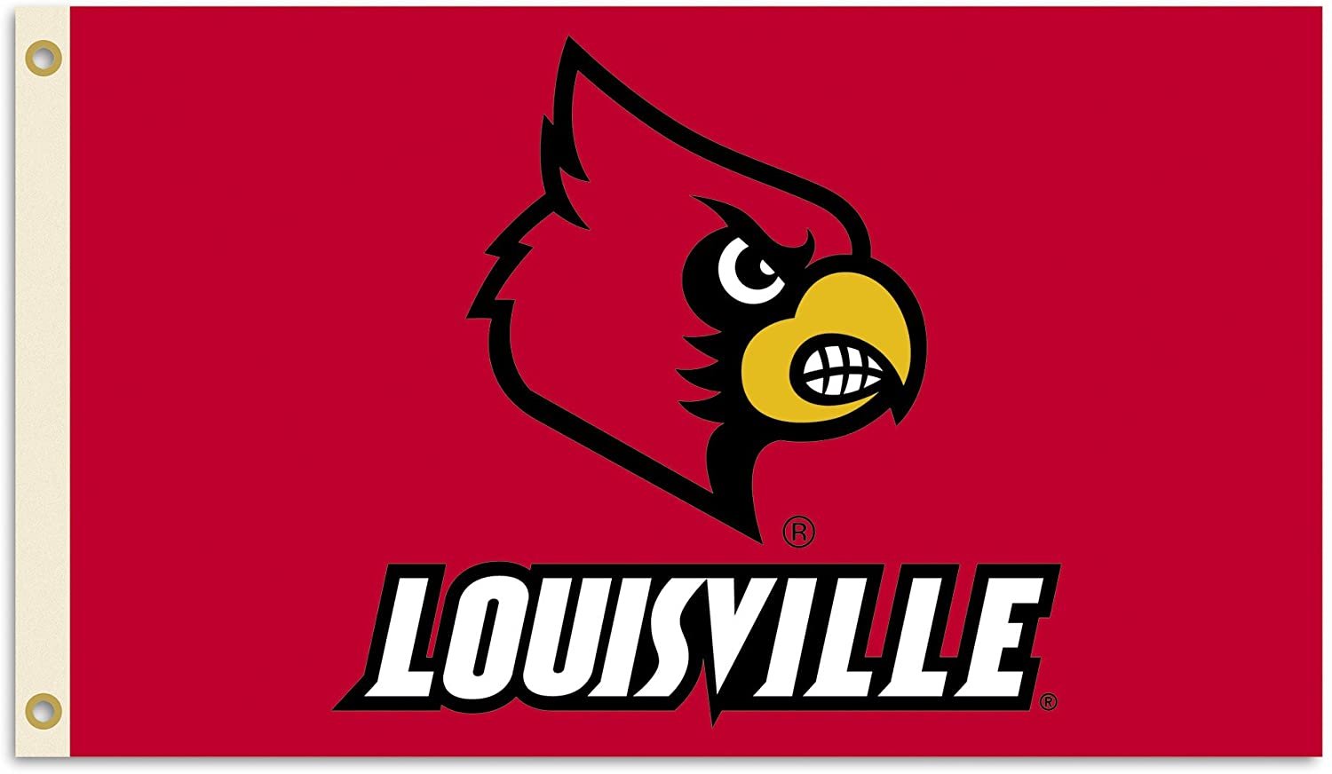 University of Louisville Cardinals Premium 3x5 Feet Flag Banner, Script Logo Design, Metal Grommets, Outdoor Use, Single Sided 1