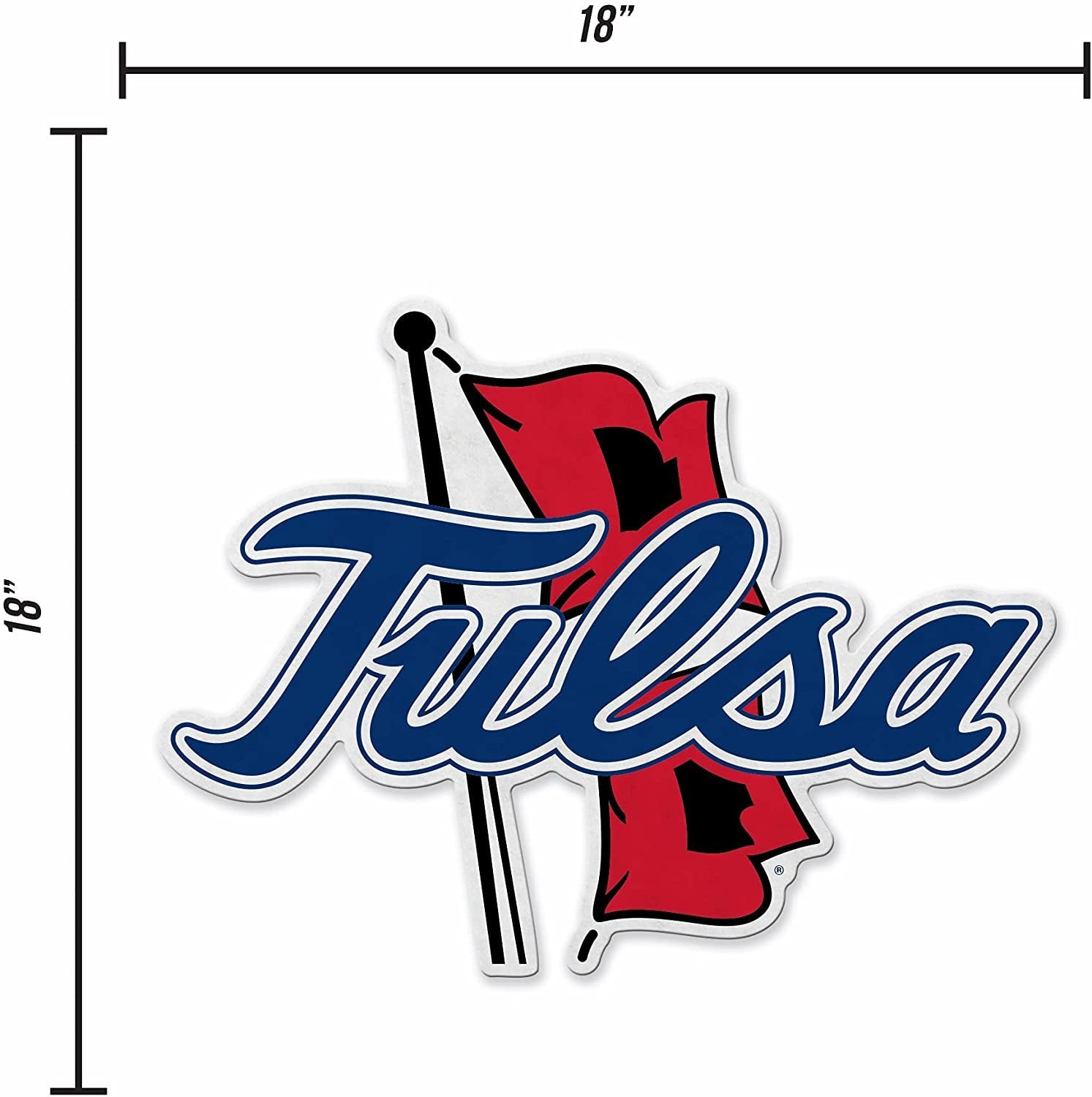 Rico Industries NCAA Tulsa Golden Hurricane Primary Logo Shape Cut Pennant 4