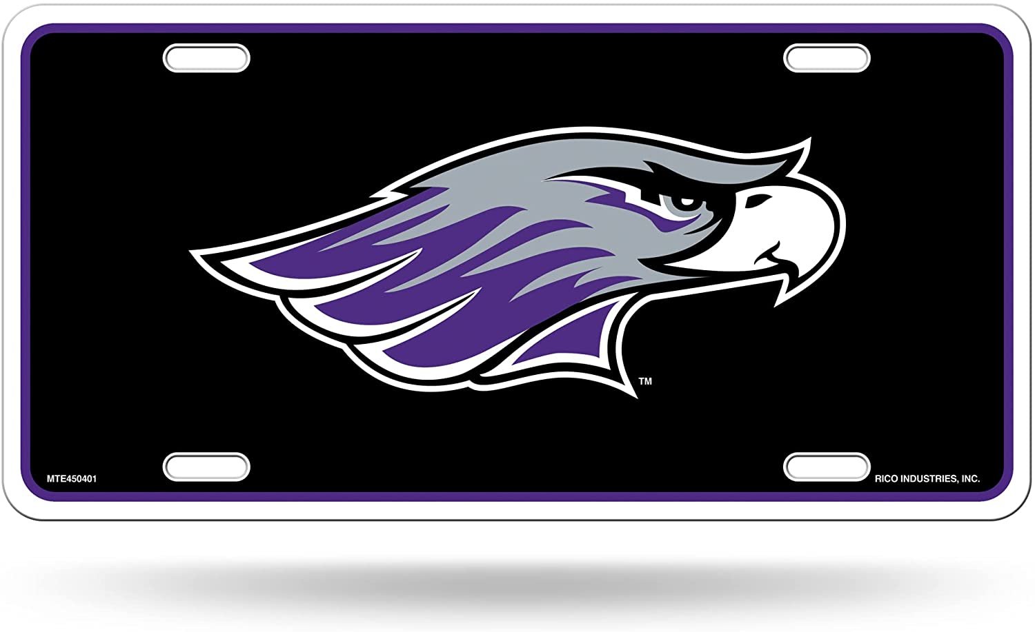 University of Wisconsin Whitewater Warhawks Metal Auto Tag License Plate, Hawk Design, 6x12 Inch 1