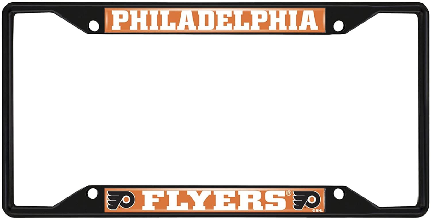 FANMATS 31388 Philadelphia Flyers Metal License Plate Frame Black Finish