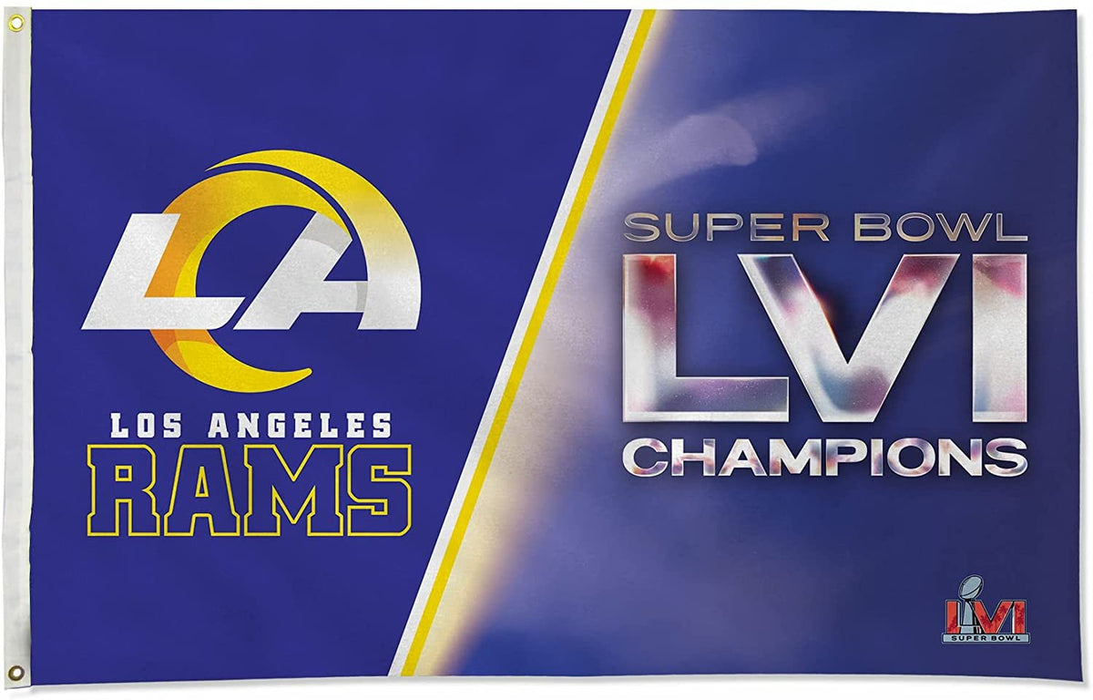 Los Angeles Rams Champions Flag Banner Super Bowl LVI 3x5 Premium with Metal Grommets Outdoor House 1