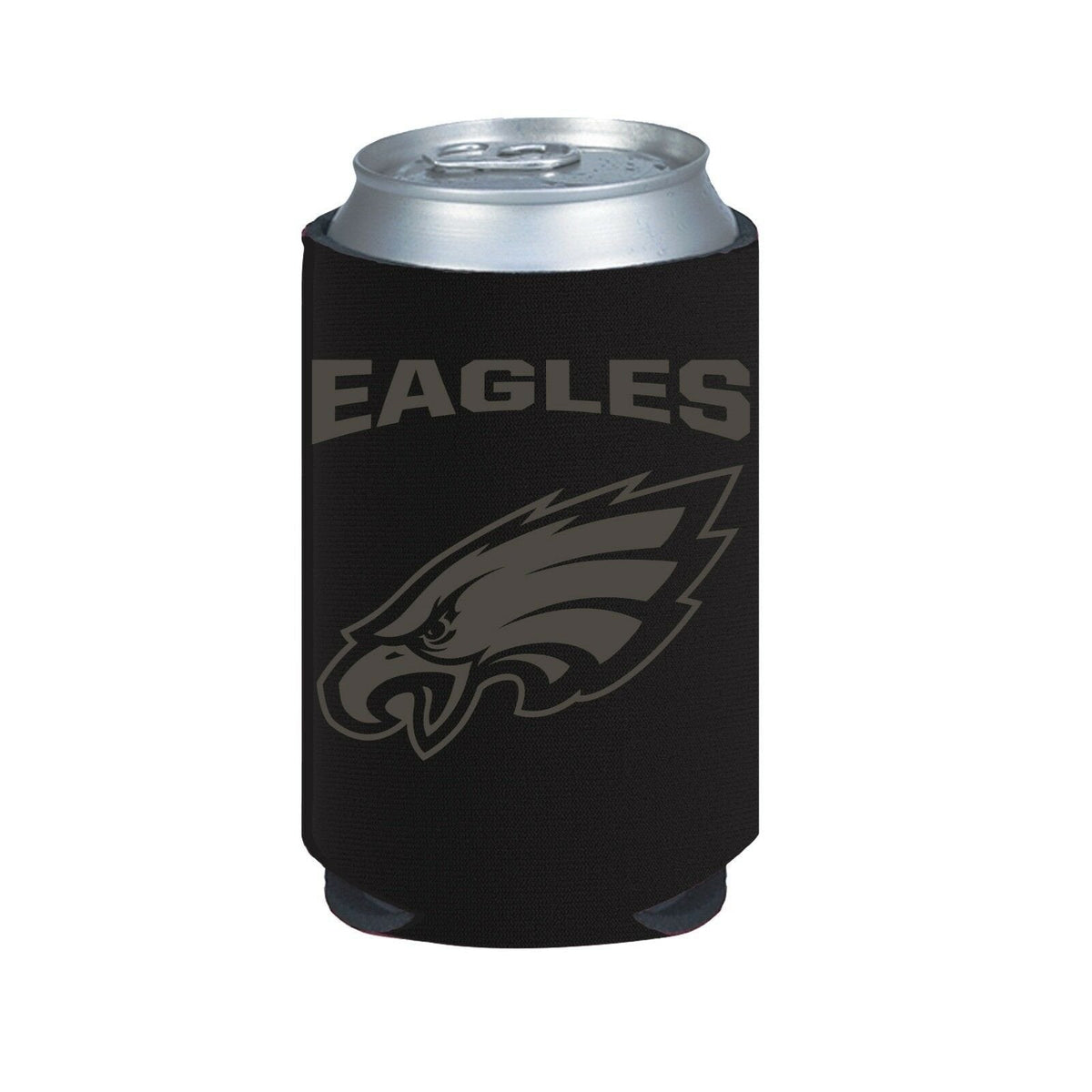 Philadelphia Eagles 2-Pack BLACK TONAL CAN Koozie Neoprene Holder Football 1