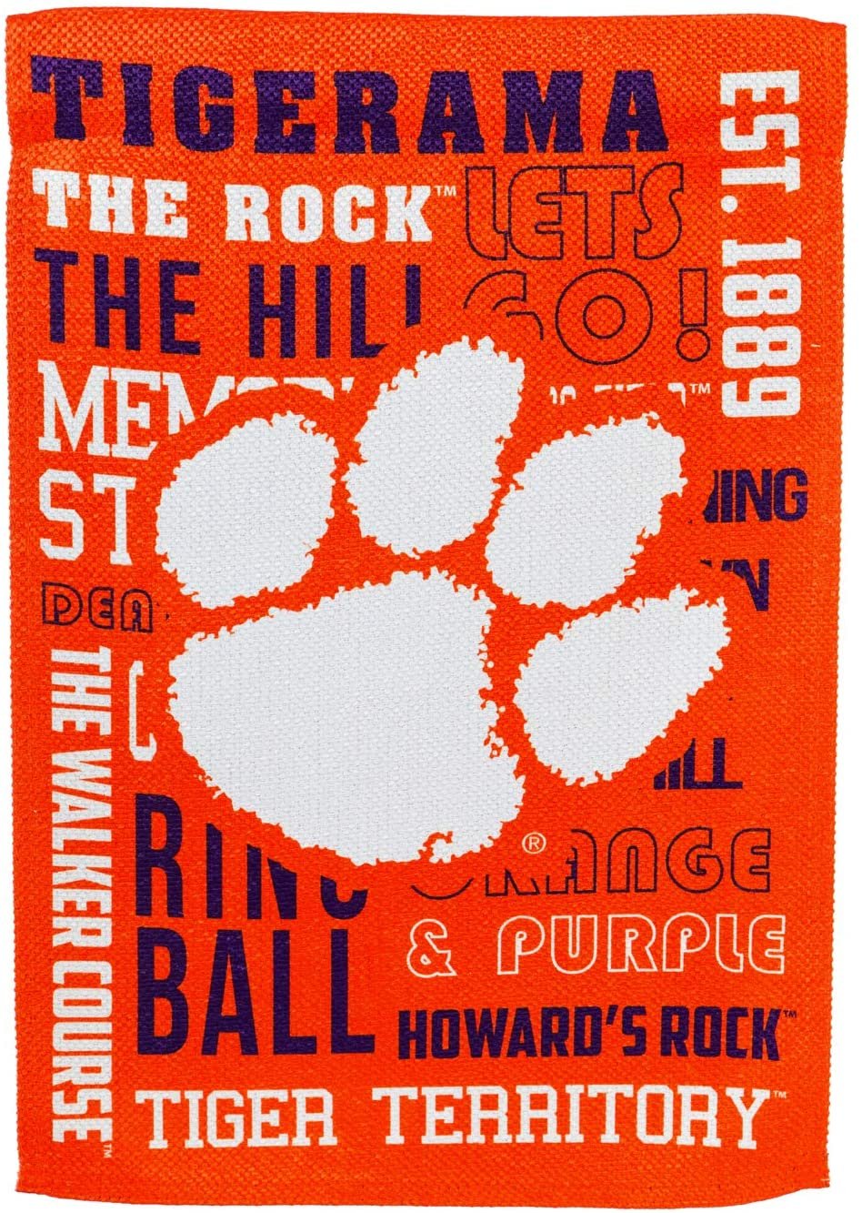 Clemson Tigers Fan Rules Banner Flag 28x44 Inch Double Sided University