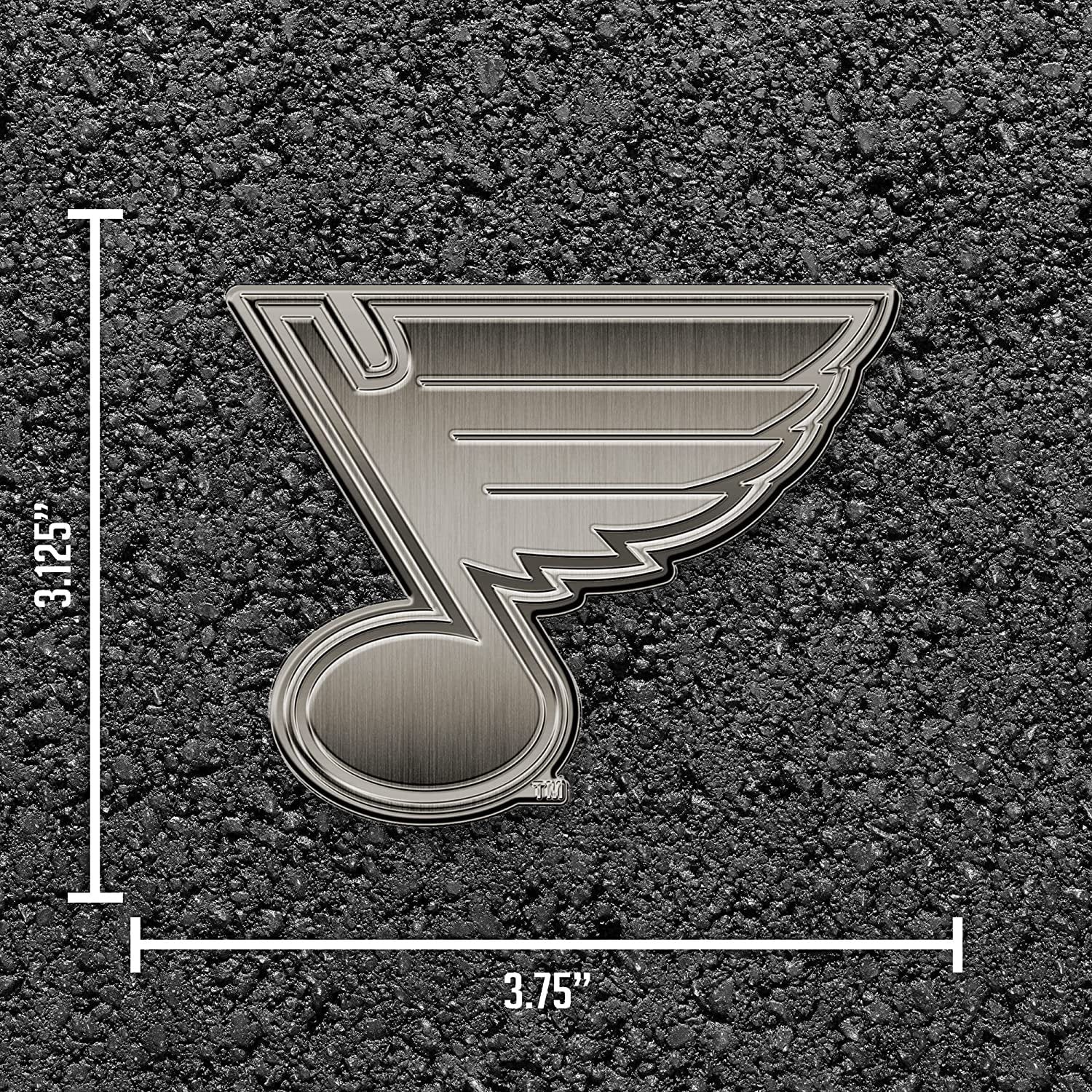 St Louis Blues Auto Emblem Solid Metal Antique Style 4