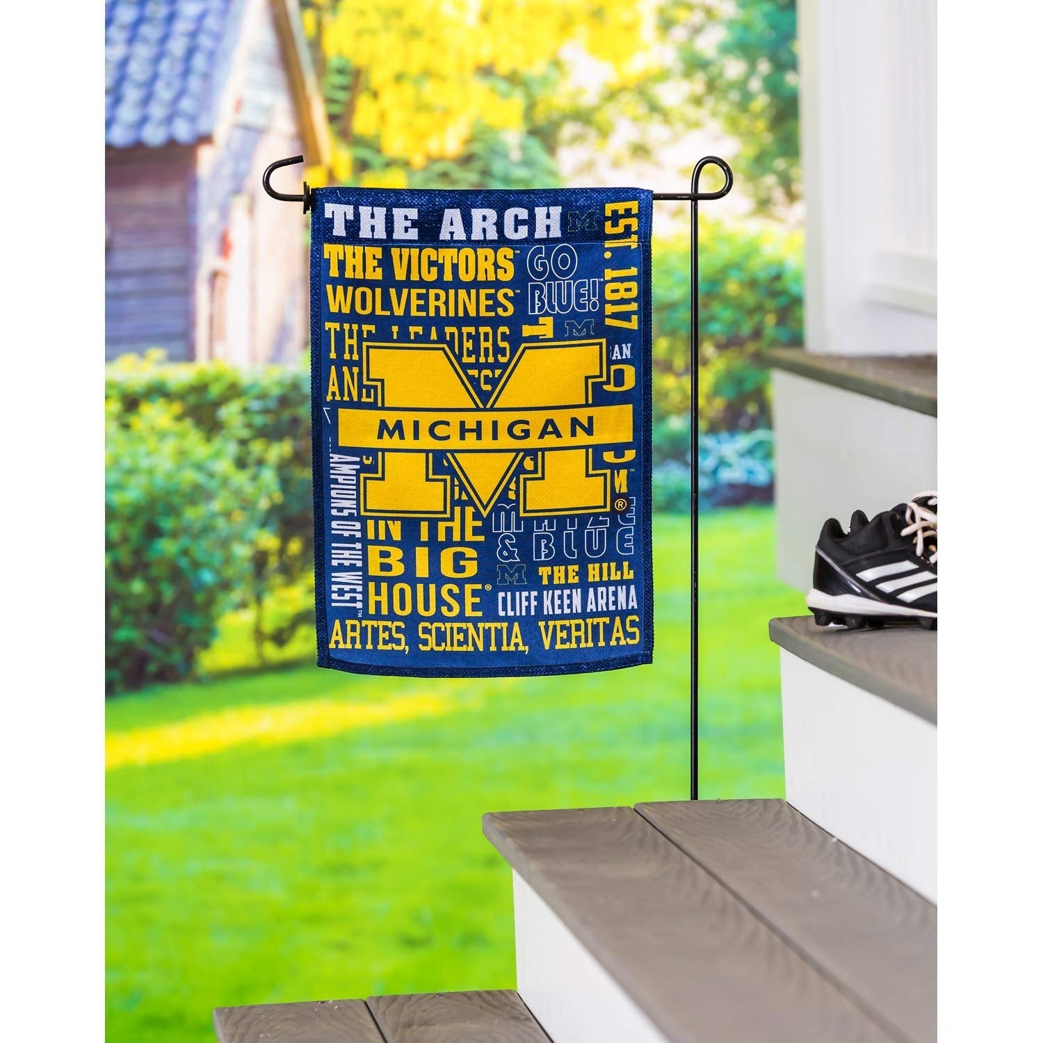University of Michigan Wolverines Premium Double Sided Garden Flag Banner, Fan Rules Design, 13x18 Inch, Display Stand Sold Seperately, Officially Licensed 4