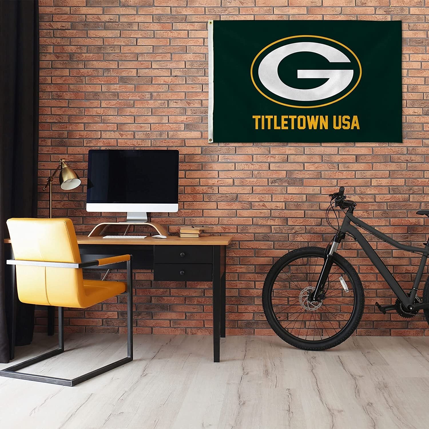 Green Bay Packers 3x5 Flag Banner Titletown Design Metal Grommets Outdoor Indoor