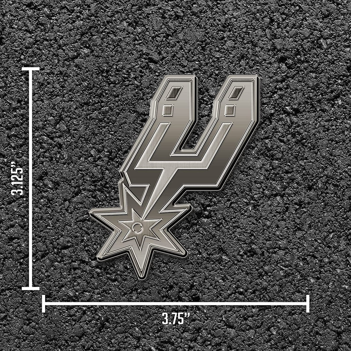 San Antonio Spurs Solid Metal Auto Emblem Antique Nickel for Car/Truck/SUV 5