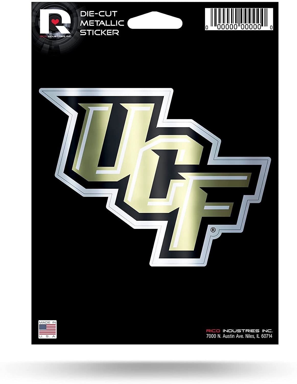 University of Central Florida Knights UCF 5 Inch Sticker Decal Metallic Shimmer Design Flat Vinyl 1