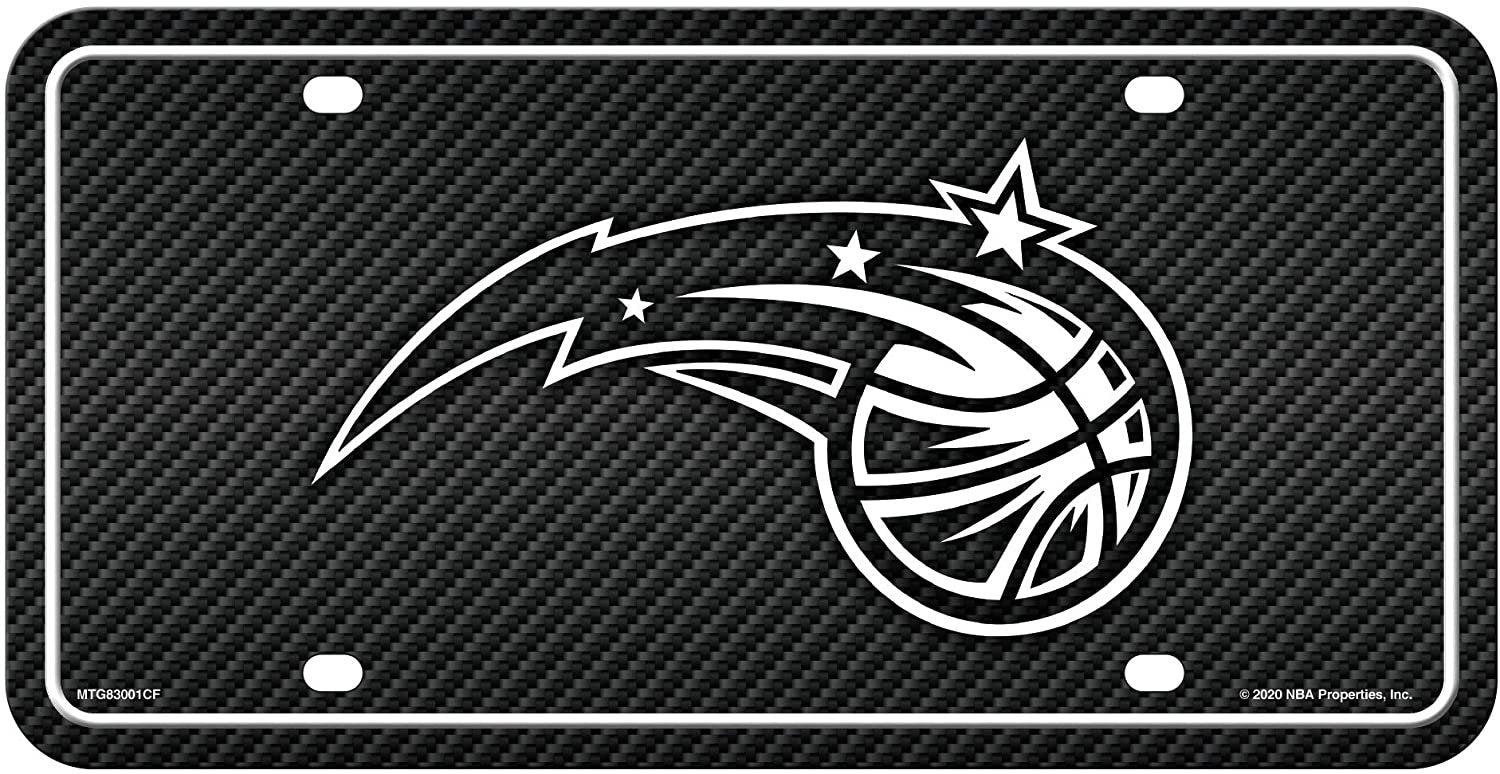 Orlando Magic Metal Auto Tag License Plate, Carbon Fiber Design, 6x12 Inch