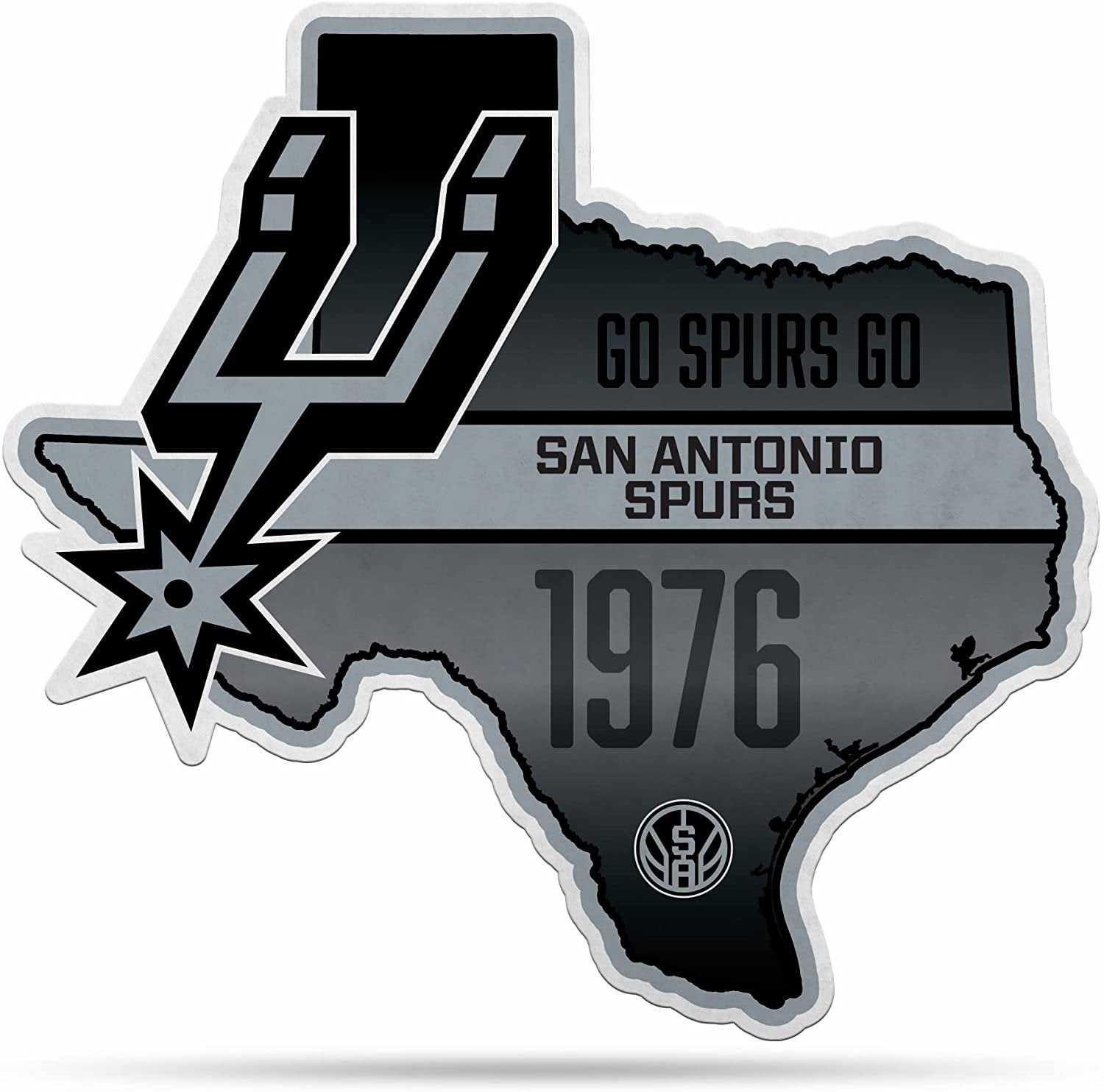San Antonio Spurs Soft Felt Pennant, State Design, Shape Cut, 18 Inch, Easy To Hang 1