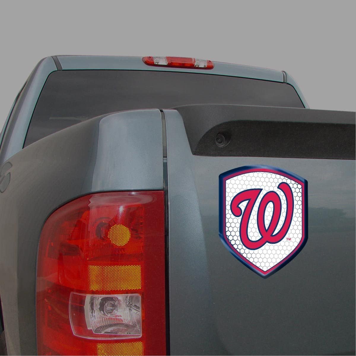 Washington Nationals High Intensity Reflector, Shield Shape, Raised Decal Sticker, 2.5x3.5 Inch, Home or Auto, Full Adhesive Backing