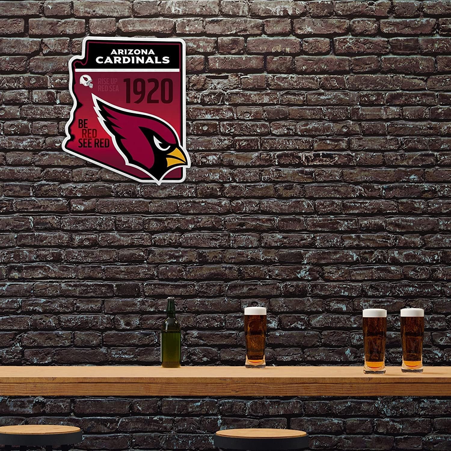 Arizona Cardinals Pennant State Shape 18 Inch Soft Felt 2