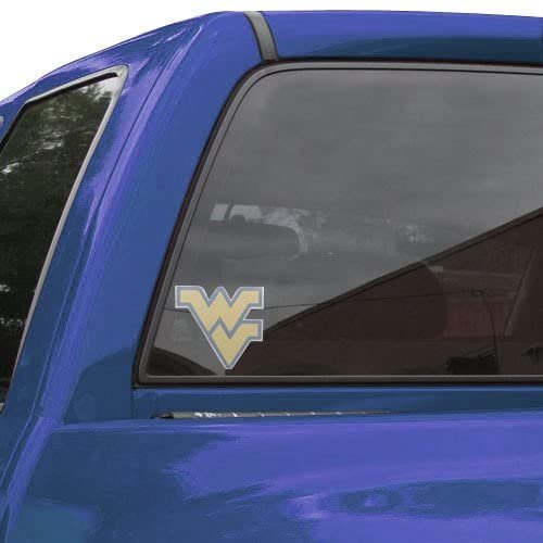 West Virginia University Mountaineers 8 Inch Preforated Window Film Decal Sticker, One-Way Vision, Adhesive Backing 1