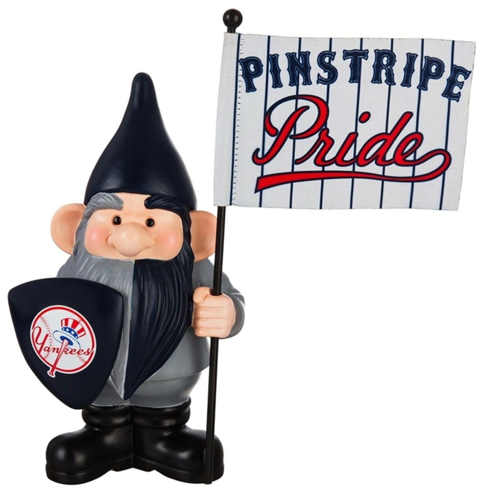 New York Yankees 10" Garden Gnome Flag Holder Outdoor Statue Decoration Baseball 1