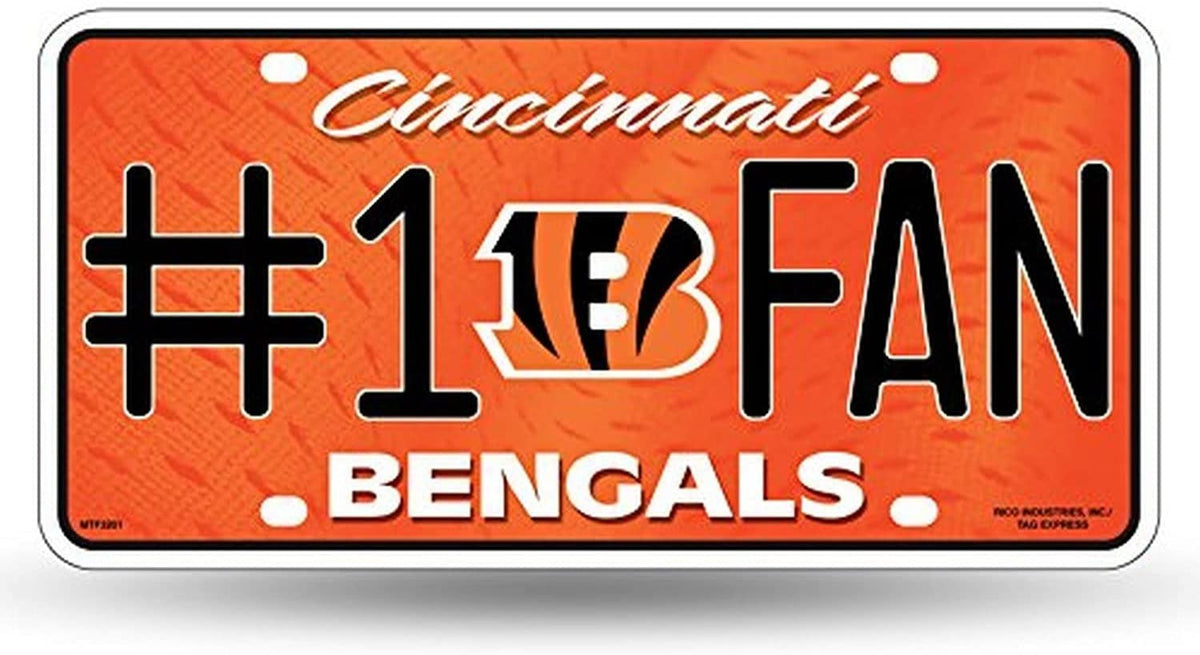 Cincinnati Bengals #1 Fan Metal License Plate Tag 1