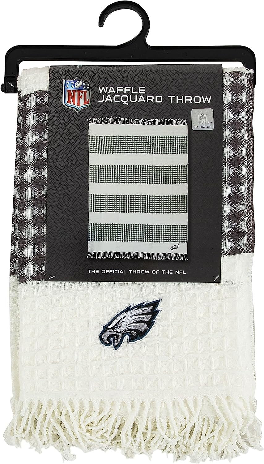 Philadelphia Eagles Throw Blanket Waffle Weave Jacquard, 50x60 Inch, Unisex-Adult, 100% Acrylic 3