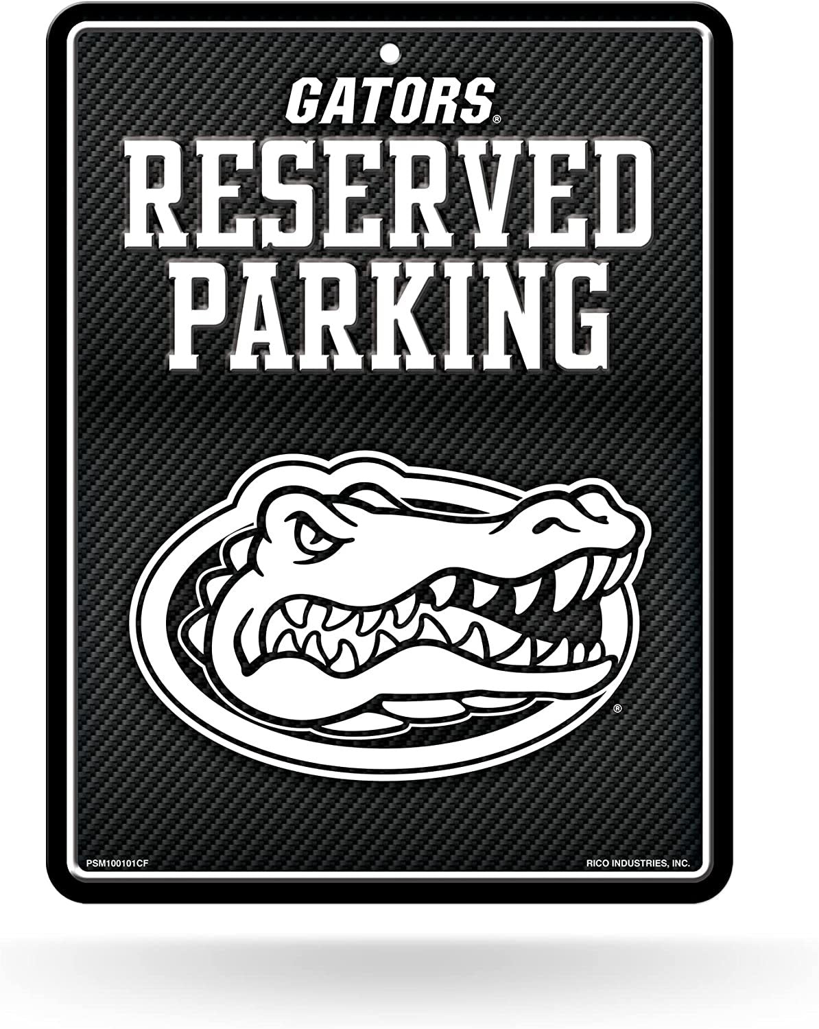 University of Florida Gators Metal Parking Novelty Wall Sign 8.5 x 11 Inch Carbon Fiber Design 1