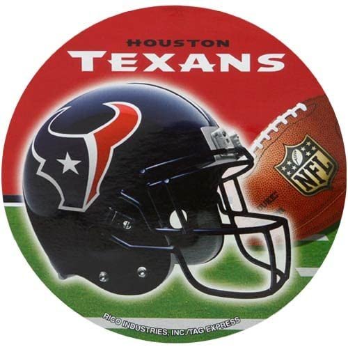 Houston Texans 4 Inch Flat Vnyl Round Decal Sticker Auto Home 2