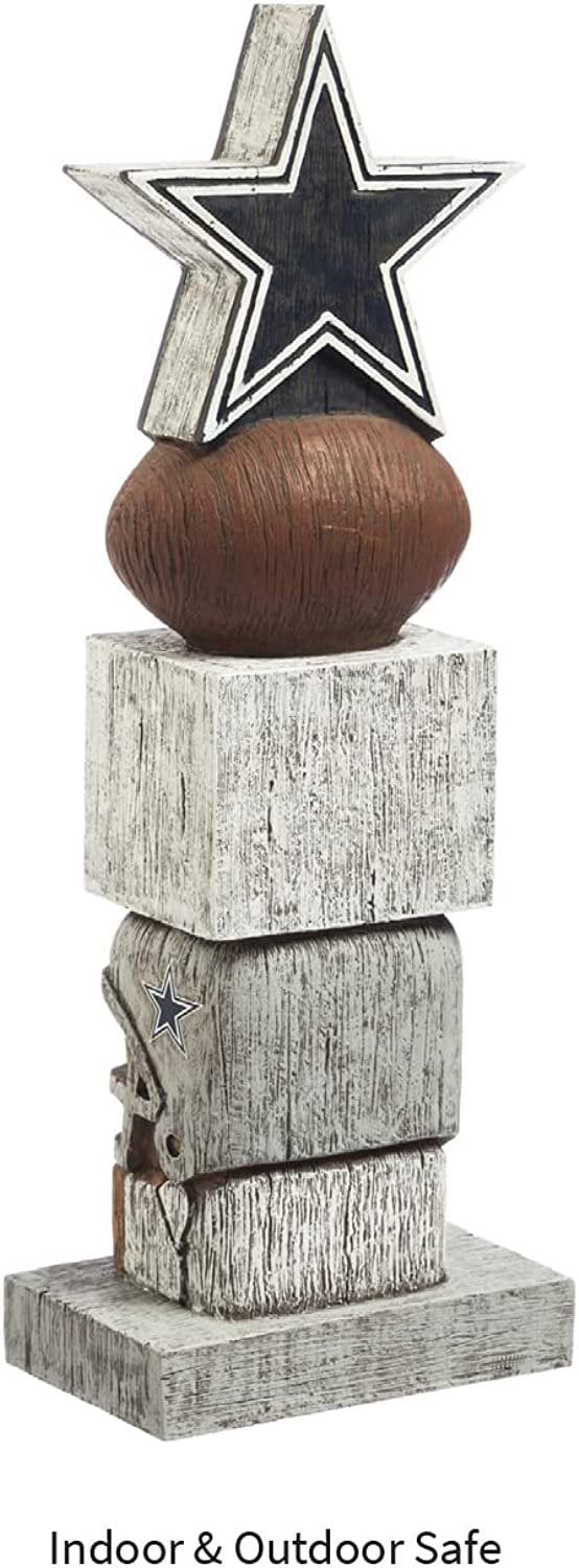 Dallas Cowboys 16 Inch Tiki Totem Garden Statue Resin Outdoor Decoration 2