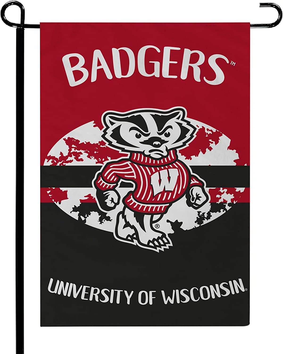 University of Wisconsin Badgers Double Sided Garden Flag Banner 12x18 Inch Alternate Design 1