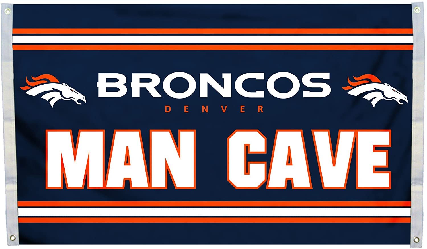 Denver Broncos Flag Banner 3x5 Feet Metal Grommets Man Cave Design 1