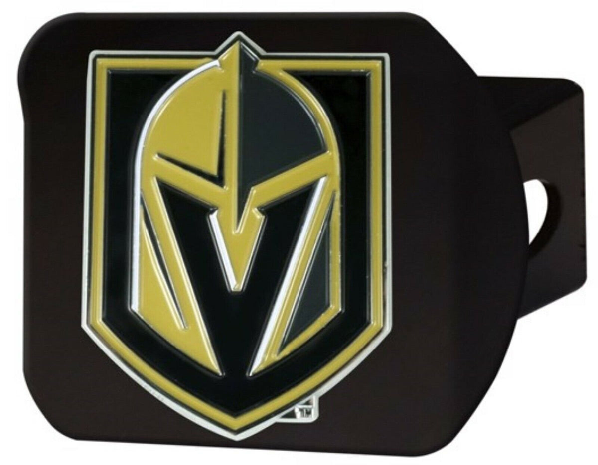 Vegas Golden Knights Hitch Cover Black Solid Metal with Raised Color Metal Emblem 2" Square Type III