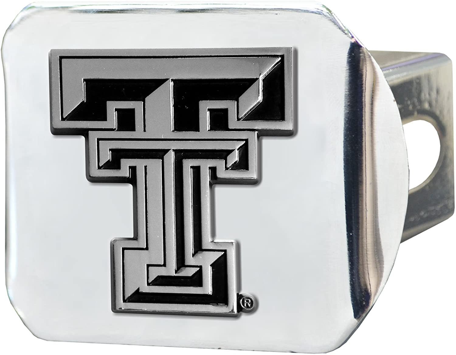 Texas Tech Red Raiders Hitch Cover Solid Metal with Raised Chrome Metal Emblem 2" Square Type III University