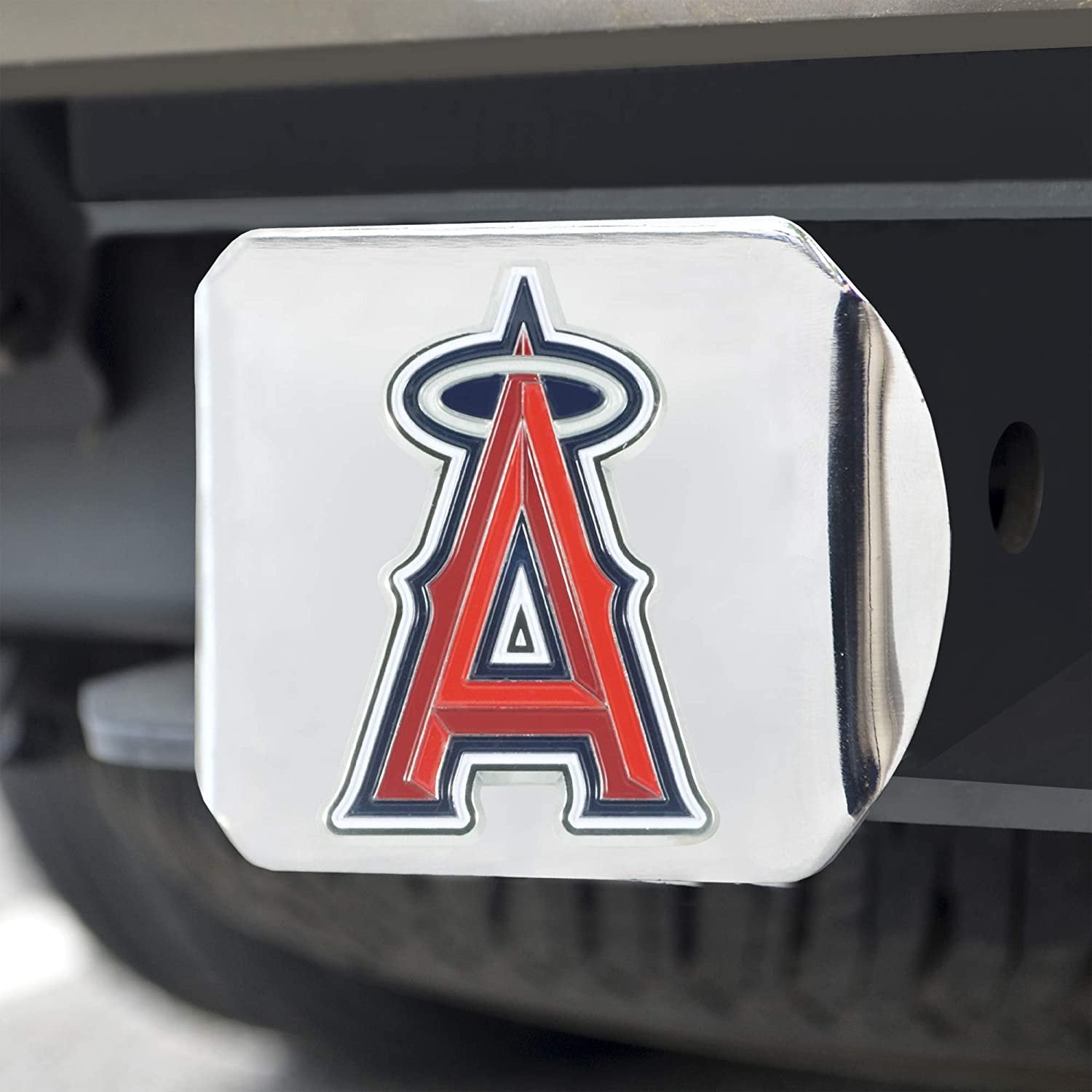 Los Angeles Angels Hitch Cover Solid Metal with Raised Color Metal Emblem 2" Square Type III