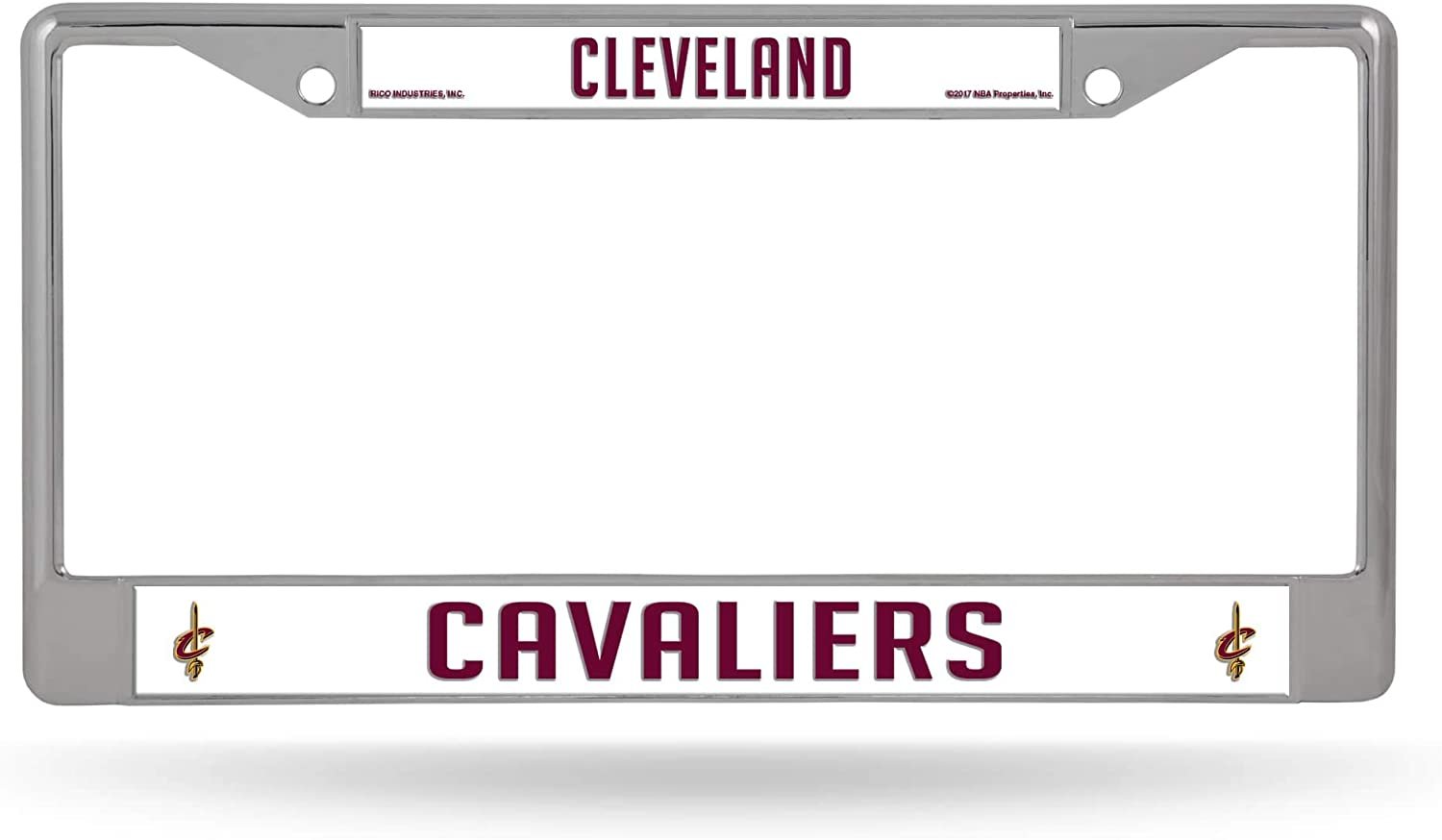 Cleveland Cavaliers Premium Metal License Plate Frame Chrome Tag Cover, 12x6 Inch 1