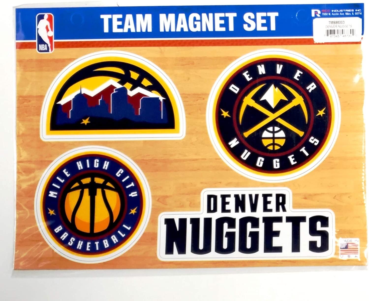 Denver Nuggets Multi Die Cut Team Magnet Sheet Auto Home NBA Basketball 1