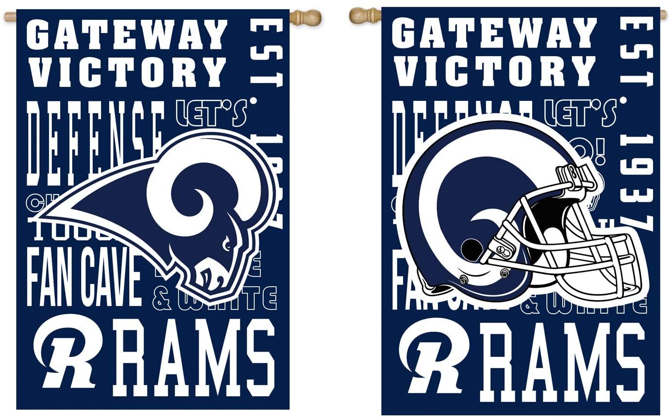 Los Angeles Rams Premium Double Sided Banner House Flag, Fan Rules Design, 28x44 Inch 1