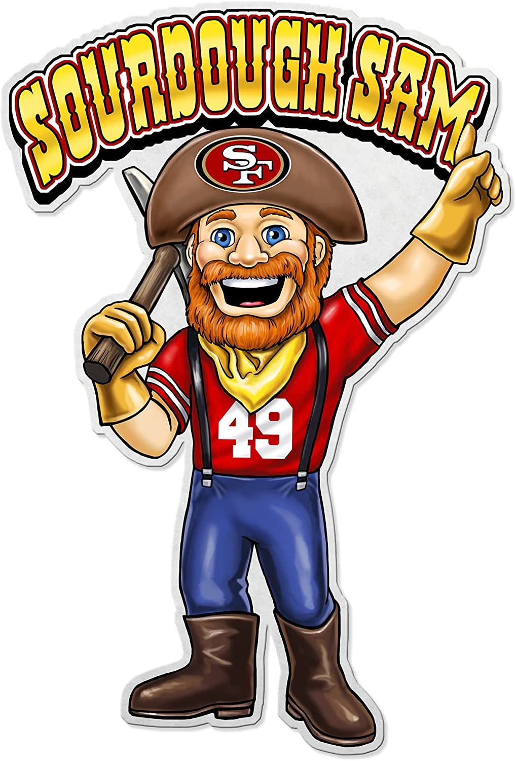 San Francisco 49ers Pennant Mascot Logo 18 Inch Soft Felt 1