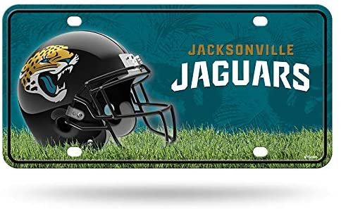 Jacksonville Jaguars Metal Auto Tag License Plate, Helmet Design, 12x6 Inch 1