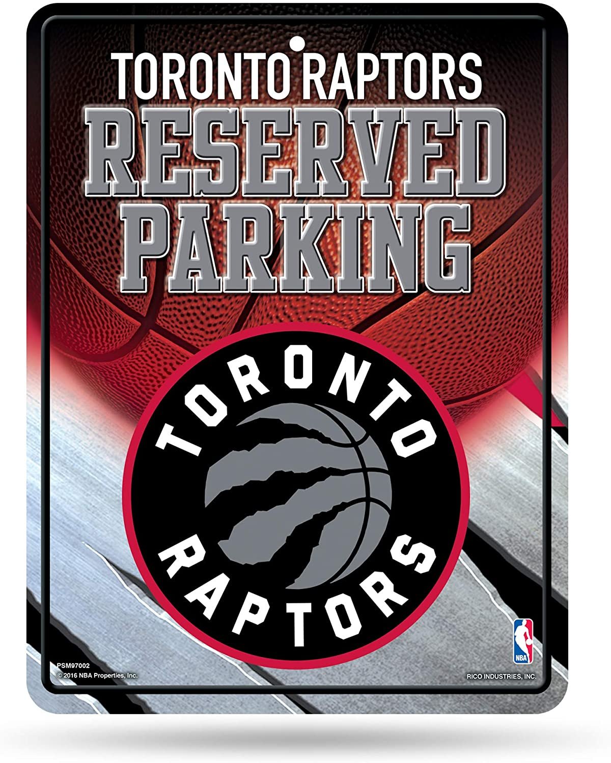 Toronto Raptors 8.5-Inch by 11-Inch Metal Parking Sign Décor 1