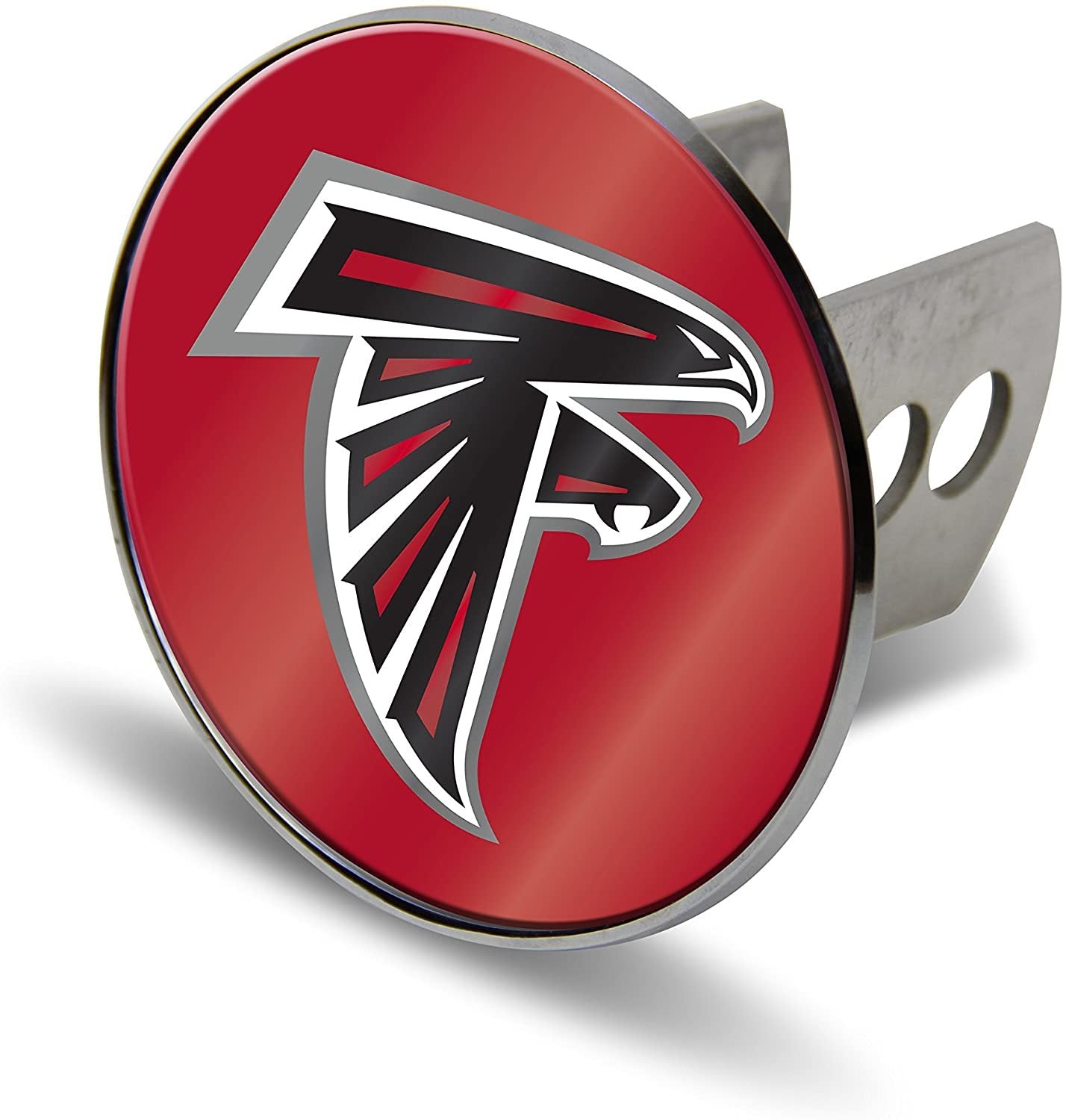 Atlanta Falcons Metal Hitch Cover with Laser Cut Mirrored Acrylic Insert for 2 Inch Receiver