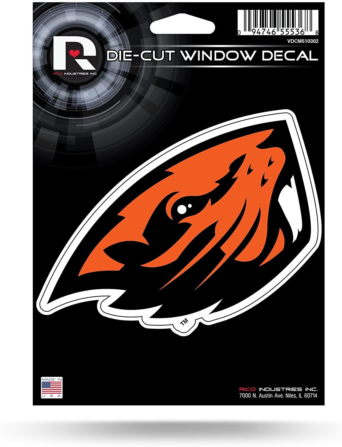 Oregon State University Beavers 5 Inch Die Cut Flat Vinyl Decal Sticker Adhesive Backing 1