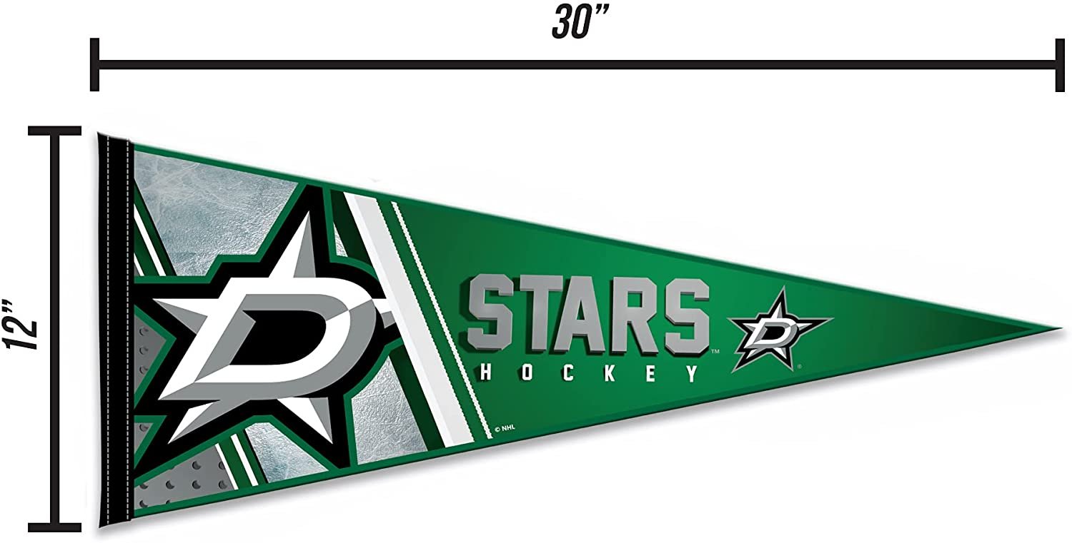 Dallas Stars Soft Felt Pennant, Primary Design, 12x30 Inch, Easy To Hang 4