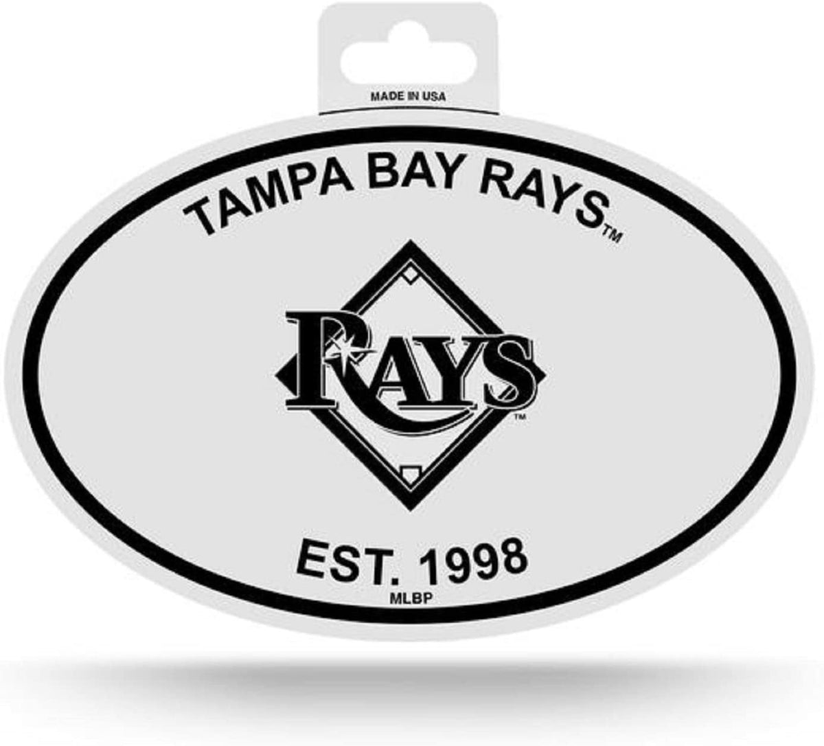Rico OVB6601-Rays Black and White Oval Sticker 1