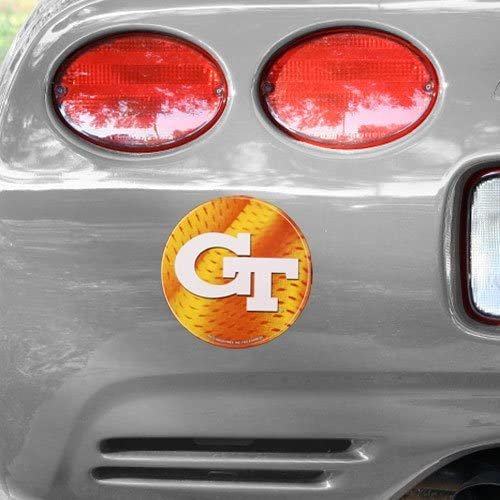 NCAA Georgia Tech Yellow Jackets 4.5'' Round Vinyl Mesh Decal 1