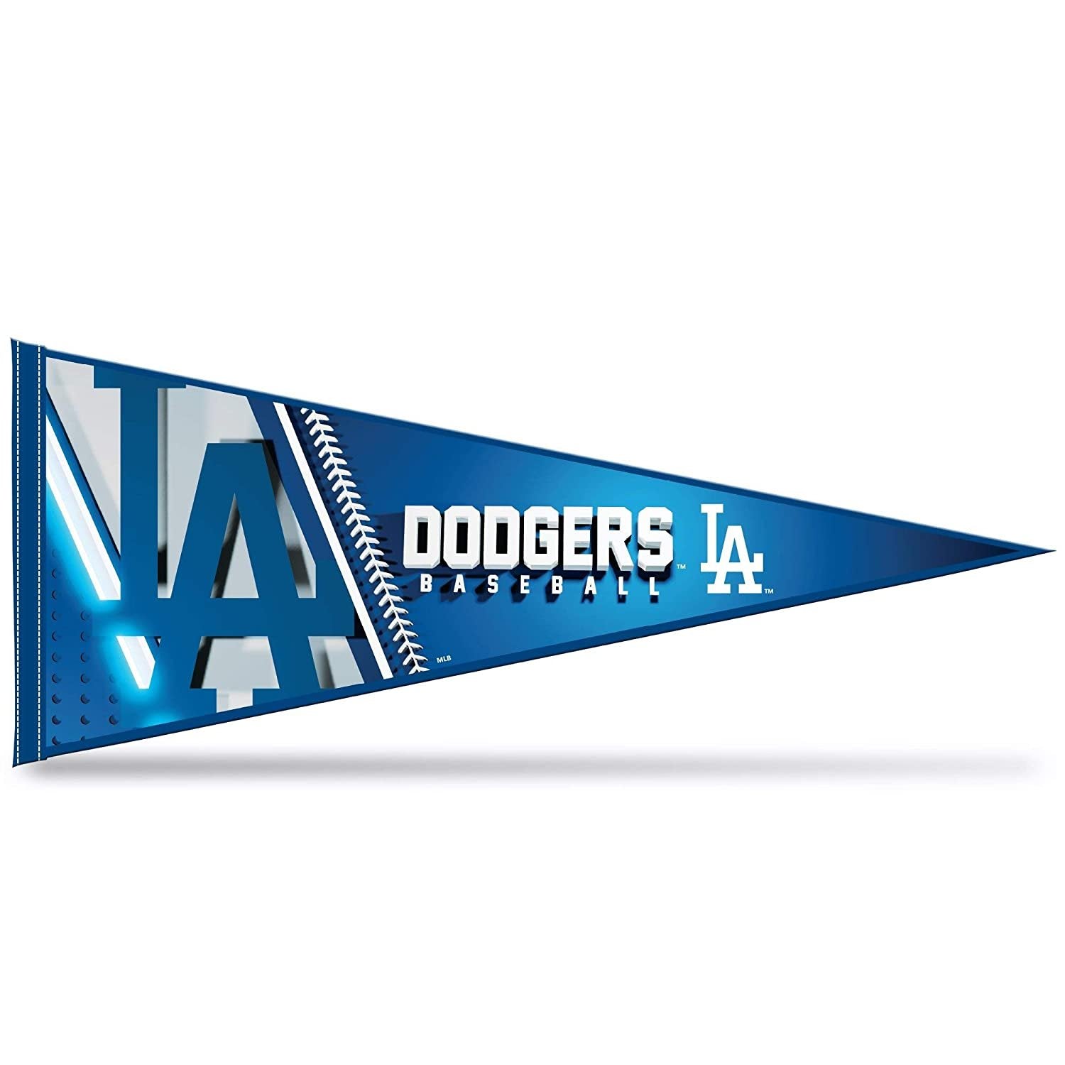 Los Angeles Dodgers Soft Felt Pennant, Primary Design, 12x30 Inch, Easy To Hang