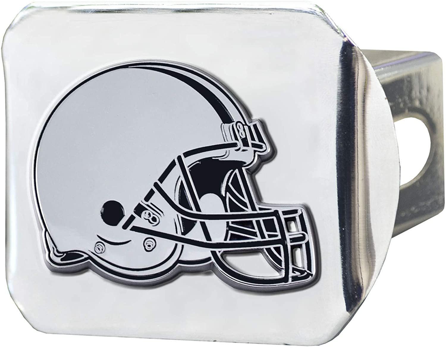 Cleveland Browns Hitch Cover Solid Metal with Raised Chrome Metal Emblem 2" Square Type III 1
