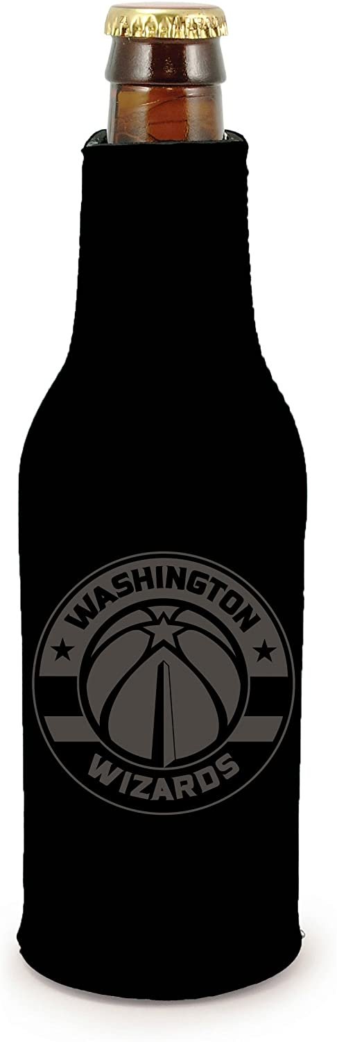 Washington Wizards 2-Pack Zipper Bottle Tonal Black Beverage Insulator Neoprene Holder Cooler Basketball 1
