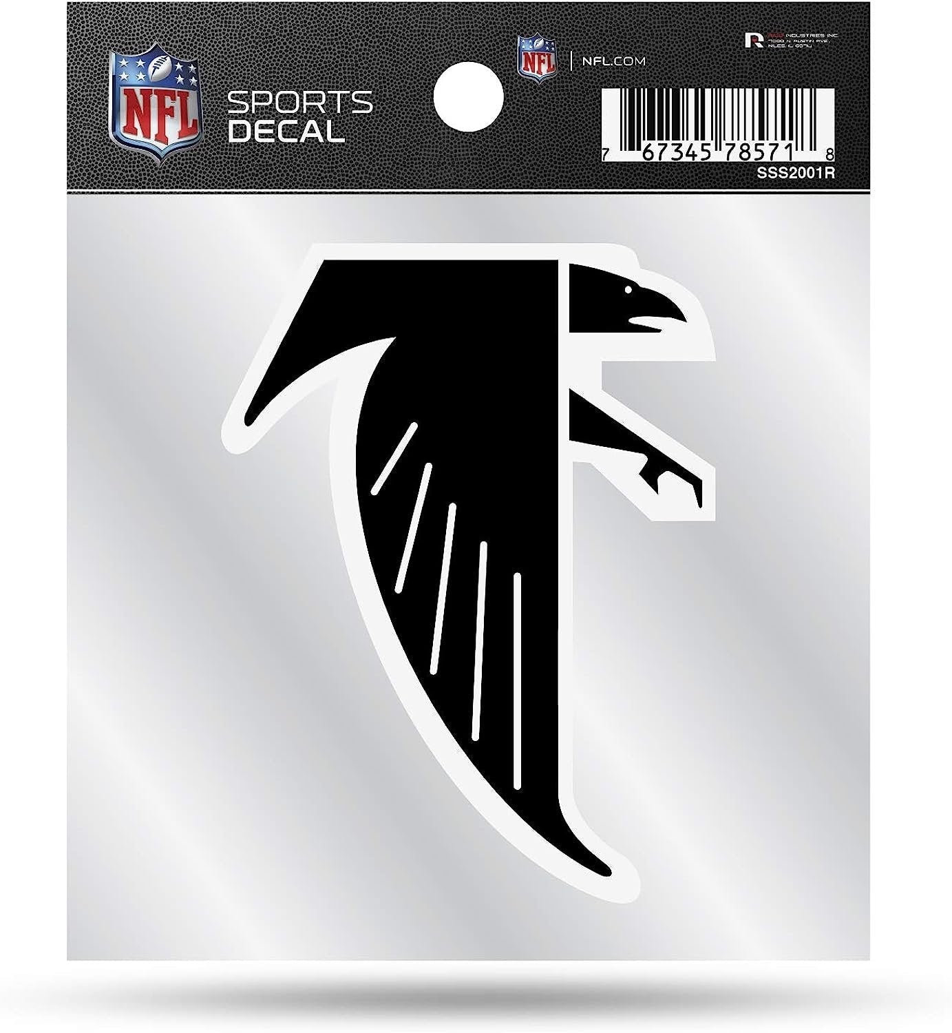 Atlanta Falcons 4x4 Inch Die Cut Decal Sticker, Retro Logo, Clear Backing